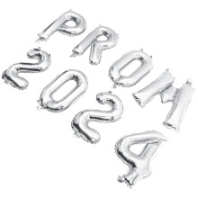 Zestaw srebrnych balonów na imprezę ukończenia szkoły, dekoracja domu, folia aluminiowa