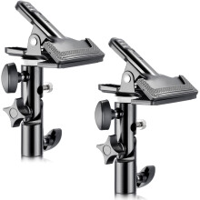 2 stk. fotostudie kraftig metalklemmeholder med 5/8" lysstativbeslag til reflektor