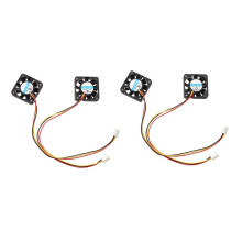 4Pcs3Pin40mm Cearnógach Ríomhaire Lucht leanúna Fuaraithe DC12V Dubh