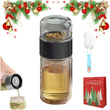 Bouteille infuseur à thé Infusifie, infuseur à thé intelligent 3 en 1 en verre pour thé en vrac, infusion et tasse à infusion, nouveauté 2025