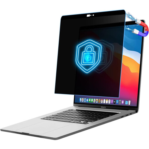 Película de privacidade magnética para MacBook Pro de 13 polegadas (2016-2022) com proteção antirreflexo e contra luz azul. Design ultrafino para