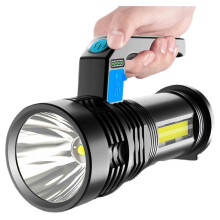 Tóirse Tactach LED Super-Geal, 4 Mhód, USB-In-athluchtaithe, Uiscedhíonach - Foirfe le haghaidh Campála, Siúlóide, Fiach & Éigeandálaí
