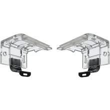 Conjunto de 4 suportes de montagem para persianas venezianas sem fio com clipes de metal.