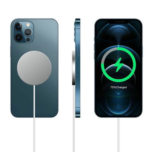 Συμβατό με μαγνητικό φορτιστή Magsafe iPhone (ασύρματο) λευκό