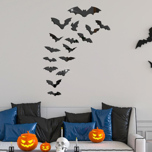 Σετ αυτοκόλλητων τοίχου από ακρυλικό για το Halloween για διακόσμηση σπιτιού και 1