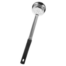 Colher dosadora de molho em aço inoxidável, colher para servir molho de pizza, colher de metal com furos.
