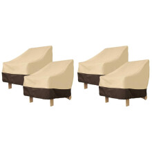 4-delige set hoezen voor Adirondack tuinstoelen (31x33x36 inch), zware kwaliteit, waterdicht, beige
