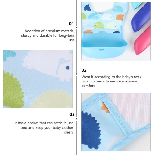 Mála Itheacháin do Pháistí, Apróin Leanbh, Cosaint Bib do Bibí Móra, Éadaí Silicone, Leanaí Óga 1