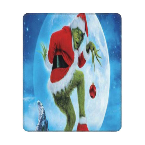 Grinch Mouse Pad 10x12 ιντσών, ραμμένη άκρη, αντιολισθητική βάση από καουτσούκ, πλενόμενο