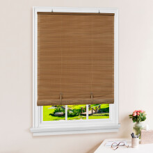 Achim Solstice draadloos rolgordijn van vinyl met lichtdoorlatende coating, 72" x 72", houttint bruin