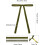 Hanety24Pcs Χακί Βελούδινο Χριστουγεννιάτικο Δέντρο με Φιόγκους και Γιρλάντα Πόρτας, 2