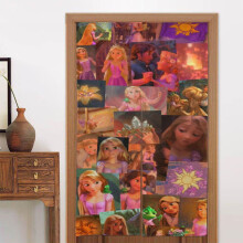 Rapunzel Door Curtain for Doorway, Pattern Print Blackout Privacy Window Curtain, Room Divider Curtain Tapestry Home Decor, 34" W X 56" L