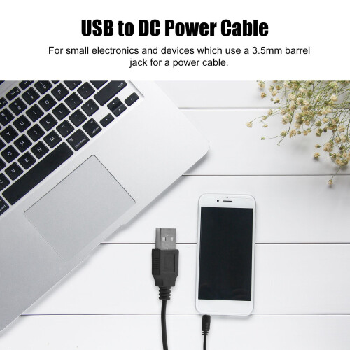 3X USB to 3.5mm Barrel Jack 5V DC Power Cable 2