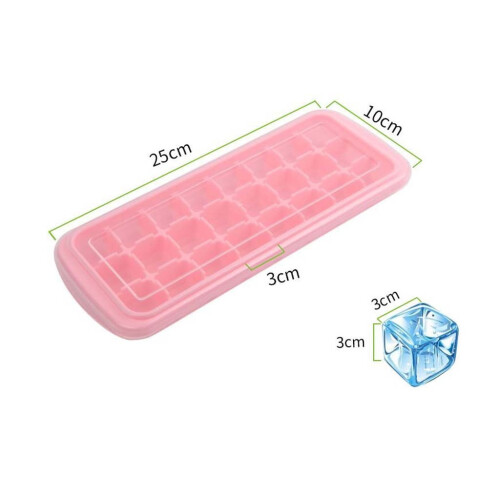 Δίσκος σιλικόνης Mini24Ice για την παρασκευή πάγου για το σπίτι με καπάκι Lmueinov Holiday 2