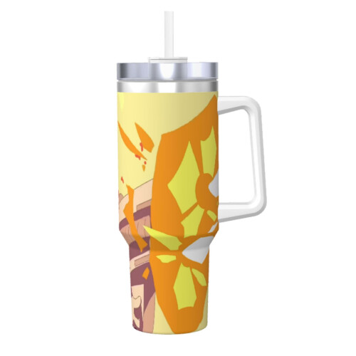 Rick And Morty Ποτήρι 40oz με λαβή και καπάκι από άχυρο, μονωμένο ποτήρι, μπουκάλι νερού 1