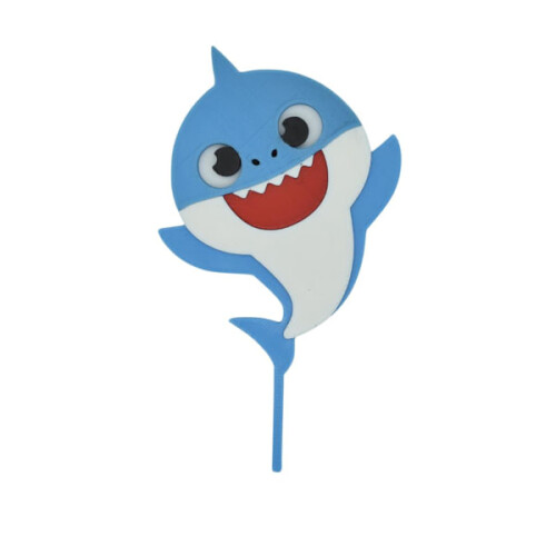 Διακόσμηση τούρτας Baby Shark σε μπλε χρώμα, ένα μέγεθος 2