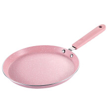 GHOONEY Padella antiaderente rosa a fondo piatto per fornelli a gas e piani cottura.