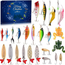 Calendario dell'Avvento a tema pesca 2024 - Conto alla rovescia di 12 giorni per adulti e ragazzi, ideale per gli amanti della pesca, regalo perfetto