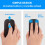 Mouse wireless pieghevole ad arco, silenzioso, Bluetooth 4.0, per computer macOS, portatile, curvo, ideale per casa, ufficio e viaggi. 3