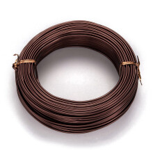 500 g runder, flexibler Aluminiumdraht zum Basteln von Perlen, Schmuck und Puppen, Sienna, 12 Gauge, 2,0 mm, 55 m/500 g (180,4 Fuß/500 g)