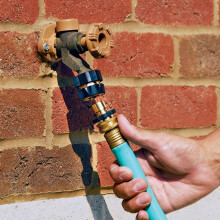 3/4 tommer haveslange hurtigkobling, hurtigkobling til haveslangefittings, han- og hun-vandslangekobling med hurtigudløser, 4 sæt