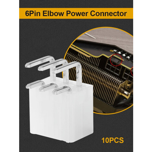 jixopn10pcs6Pin Υποδοχή Τροφοδοσίας Ανταλλακτικό Τροφοδοτικό για Αρσενική Κεφαλίδα 1