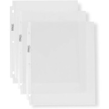 200 transparante, zuurvrije insteekhoezen, 8,5 x 11 inch, versterkt, geschikt voor standaard ringbanden, archiefveilig voor documenten en foto's