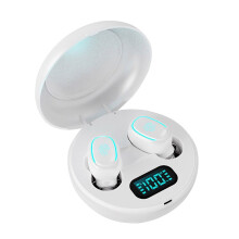 Avtoify Hi-Fi TWS sluchátka s LED lampou, digitálním displejem, dotykovým ovládáním, bezdrátová Bluetooth sluchátka, sluchátka do uší,