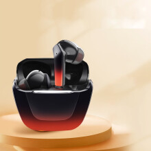 Sluchátka Txmfgh LT001Bluetooth: Bluetooth 5.3, stereo do uší s redukcí šumu, módní gradientní provedení, vodotěsná (černá, bílá)