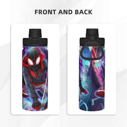 Into The Spider-Verse Sports Θερμός Νερού με Θερμομόνωση από Ανοξείδωτο Ατσάλι, Φορητό Ποτήρι 2