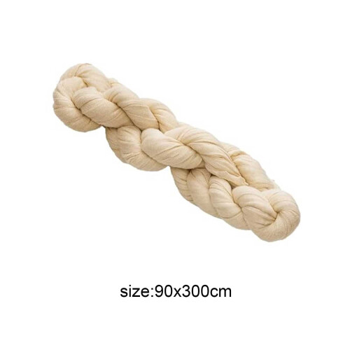 Τραπεζομάντιλο Kafsov Boho Gauze, μπεζ, διαφανές ρουστίκ, μαλακό πολυεστέρα, με 2