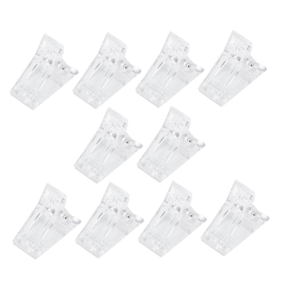 10pcs Nail Art Manicure Clips for Secure Nail Form Hold and Gel Polish Removal Acrylic Clamp