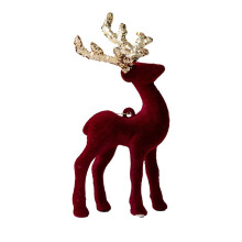 Christmas Pendant Christmas Tree Decorative Pendant Pink Flocked Deer Ornament