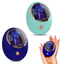 EIMELI 2er-Pack USB-Handwärmer in Weltraumkapselform, 2-in-1-Schnellheizung & Nachtlicht, wiederaufladbarer tragbarer Heizer mit 2400 mAh für