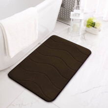 Covoare de baie din spumă cu memorie, cu dungi groase, moale, absorbant, din catifea, cu buline pe partea inferioară, lavabile la mașină, decor