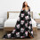 Hello Kitty Cartoon Throw Κουβέρτα με Κουβέρτα σε Στυλ Κρεβατιού, Διακόσμηση Δωματίου, 5