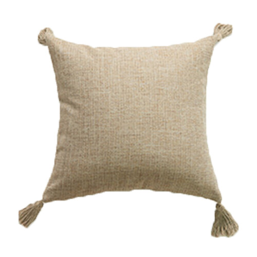 Capa de almofada decorativa em linho e algodão maciço de 45 cm (17,72 polegadas). Capa de almofada especial e delicada para sofá, cama ou cadeira. 1