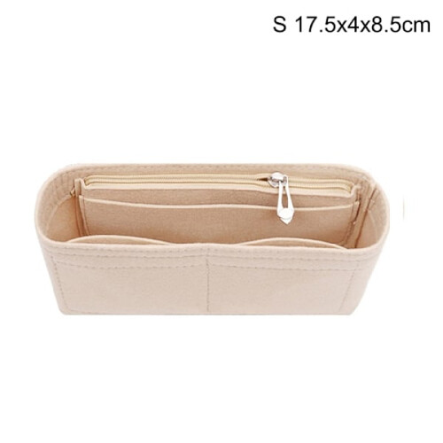 Borsa da donna multitasche in tessuto feltro beige S