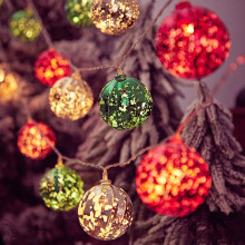 Offerte Cyber Monday 2024: Luci natalizie a LED a forma di palla di neve Viflosae per alberi, giardini interni, strade, compatibili con le
