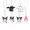 Κολιέ Kuromis Κράμα Ανδρικά Γυναικεία My Melodys HelloKittys Ασπρόμαυρο Μενταγιόν Κοσμήματα 2