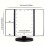 CKLXNGT1pc Τριπλός καθρέφτης μακιγιάζ με φωτισμό LED, μεγέθυνση 2x/3x, πλευρικά πάνελ για 1