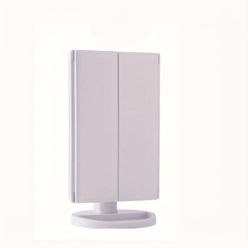 CKLXNGT1pc Τριπλός καθρέφτης μακιγιάζ με φωτισμό LED, μεγέθυνση 2x/3x, πλευρικά πάνελ για 1