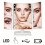 CKLXNGT1pc Τριπλός καθρέφτης μακιγιάζ με φωτισμό LED, μεγέθυνση 2x/3x, πλευρικά πάνελ για 7