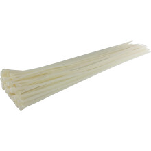 24â White/Clear Heavy Duty Zip Ties, 50 Pack, 175lb Strength, UV Resistant Long Nylon Cable Ties, Self-Locking 24