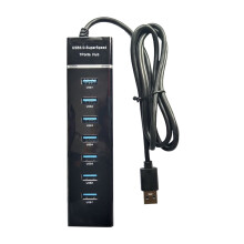 jixopn 4/7 Ports USB Hub 1 USB3.0&6 USB 2.0 Ports Multiport Hub Adapter Cable 30/120cm USB Splitter Adapter for Laptop PC Computer