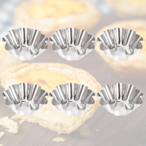 Egg Tart Wrapper 12Pcs Stainless Steel Mini Tart/Pie Pans 2