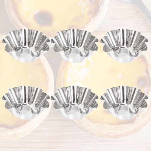 Egg Tart Wrapper 12Pcs Stainless Steel Mini Tart/Pie Pans 1