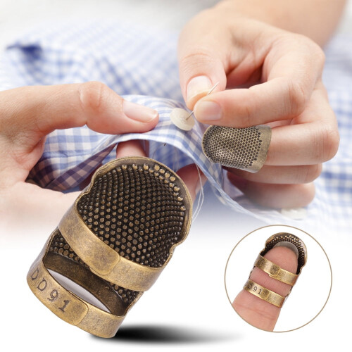 Thimble Sewing Quilting DIY Craft Finger Protector Brass Portable Vintage Thimble 1