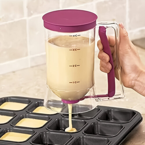 1pc Pancake Cupcake Batter Dispenser - Collapsible Separator for Perfect Baking 1