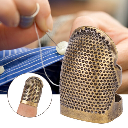 Thimble Sewing Quilting DIY Craft Finger Protector Brass Portable Vintage Thimble 2